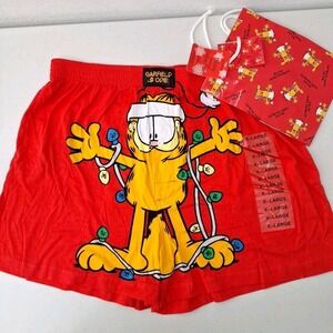 Vtg GARFIELD the Cat PAWS Boxers Mens XL Christmas Underwear W/ GIFT BAG, NWT